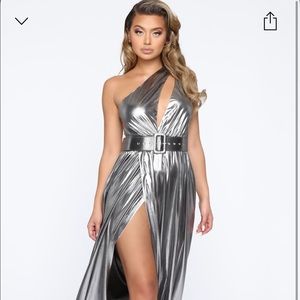 New Years Metallic maxi dress